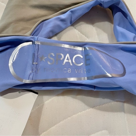 L*SPACE Breakers Reversible Cutout Bikini Bottom Grey Periwinkle Blue Small NWT - Picture 6 of 8